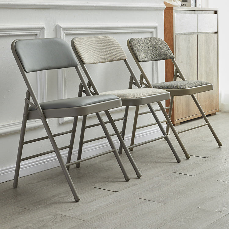 Contemporary Side Chair Home Metal Folding Open Back Armless Dining Side Chair Clearhalo ' kitchen&dining_furn' 'Dining Chairs' 'Dining Tables & Seating' 'dining_chair' 'furn' 'furn_dining_chair' 'Furniture' 'furniture_dining_chair' 'Kitchen & Dining Furniture' 'kitchen' 3871589