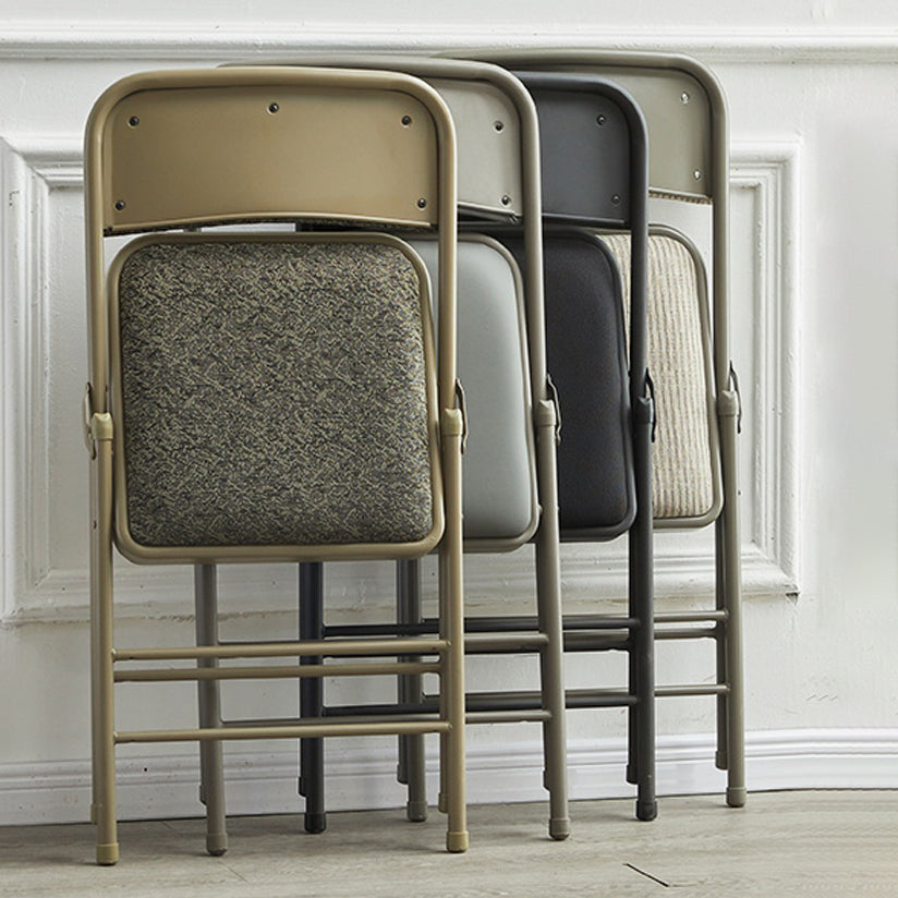 Contemporary Side Chair Home Metal Folding Open Back Armless Dining Side Chair Clearhalo ' kitchen&dining_furn' 'Dining Chairs' 'Dining Tables & Seating' 'dining_chair' 'furn' 'furn_dining_chair' 'Furniture' 'furniture_dining_chair' 'Kitchen & Dining Furniture' 'kitchen' 3871591