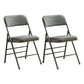 Contemporary Side Chair Home Metal Folding Open Back Armless Dining Side Chair Light Gray 2 Piece Set Clearhalo ' kitchen&dining_furn' 'Dining Chairs' 'Dining Tables & Seating' 'dining_chair' 'furn' 'furn_dining_chair' 'Furniture' 'furniture_dining_chair' 'Kitchen & Dining Furniture' 'kitchen' 3871593