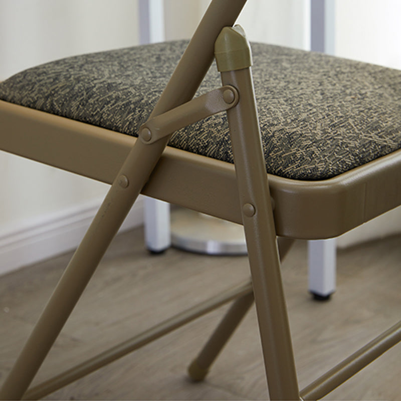 Contemporary Side Chair Home Metal Folding Open Back Armless Dining Side Chair Clearhalo ' kitchen&dining_furn' 'Dining Chairs' 'Dining Tables & Seating' 'dining_chair' 'furn' 'furn_dining_chair' 'Furniture' 'furniture_dining_chair' 'Kitchen & Dining Furniture' 'kitchen' 3871599