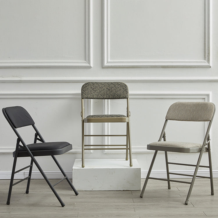 Contemporary Side Chair Home Metal Folding Open Back Armless Dining Side Chair Clearhalo ' kitchen&dining_furn' 'Dining Chairs' 'Dining Tables & Seating' 'dining_chair' 'furn' 'furn_dining_chair' 'Furniture' 'furniture_dining_chair' 'Kitchen & Dining Furniture' 'kitchen' 3871610