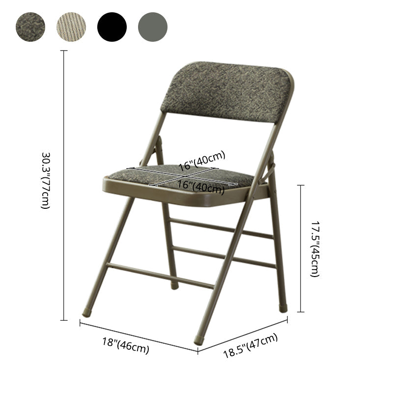 Contemporary Side Chair Home Metal Folding Open Back Armless Dining Side Chair Clearhalo ' kitchen&dining_furn' 'Dining Chairs' 'Dining Tables & Seating' 'dining_chair' 'furn' 'furn_dining_chair' 'Furniture' 'furniture_dining_chair' 'Kitchen & Dining Furniture' 'kitchen' 3871611