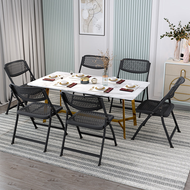 Modern Indoor-Outdoor Chair Home Metal Folding Open Back Dining Side Chair Clearhalo ' kitchen&dining_furn' 'Dining Chairs' 'Dining Tables & Seating' 'dining_chair' 'furn' 'furn_dining_chair' 'Furniture' 'furniture_dining_chair' 'Kitchen & Dining Furniture' 'kitchen' 3871619