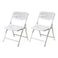Modern Indoor-Outdoor Chair Home Metal Folding Open Back Dining Side Chair White 2 Piece Set Clearhalo ' kitchen&dining_furn' 'Dining Chairs' 'Dining Tables & Seating' 'dining_chair' 'furn' 'furn_dining_chair' 'Furniture' 'furniture_dining_chair' 'Kitchen & Dining Furniture' 'kitchen' 3871627