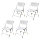 Modern Indoor-Outdoor Chair Home Metal Folding Open Back Dining Side Chair White 4 Piece Set Clearhalo ' kitchen&dining_furn' 'Dining Chairs' 'Dining Tables & Seating' 'dining_chair' 'furn' 'furn_dining_chair' 'Furniture' 'furniture_dining_chair' 'Kitchen & Dining Furniture' 'kitchen' 3871629