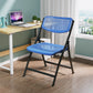 Modern Indoor-Outdoor Chair Home Metal Folding Open Back Dining Side Chair Blue 1 Piece Clearhalo ' kitchen&dining_furn' 'Dining Chairs' 'Dining Tables & Seating' 'dining_chair' 'furn' 'furn_dining_chair' 'Furniture' 'furniture_dining_chair' 'Kitchen & Dining Furniture' 'kitchen' 3871630