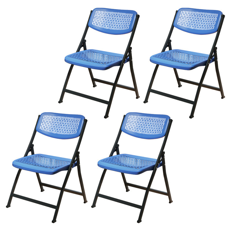Modern Indoor-Outdoor Chair Home Metal Folding Open Back Dining Side Chair Blue 4 Piece Set Clearhalo ' kitchen&dining_furn' 'Dining Chairs' 'Dining Tables & Seating' 'dining_chair' 'furn' 'furn_dining_chair' 'Furniture' 'furniture_dining_chair' 'Kitchen & Dining Furniture' 'kitchen' 3871635
