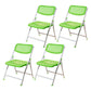 Modern Indoor-Outdoor Chair Home Metal Folding Open Back Dining Side Chair Green 4 Piece Set Clearhalo ' kitchen&dining_furn' 'Dining Chairs' 'Dining Tables & Seating' 'dining_chair' 'furn' 'furn_dining_chair' 'Furniture' 'furniture_dining_chair' 'Kitchen & Dining Furniture' 'kitchen' 3871639