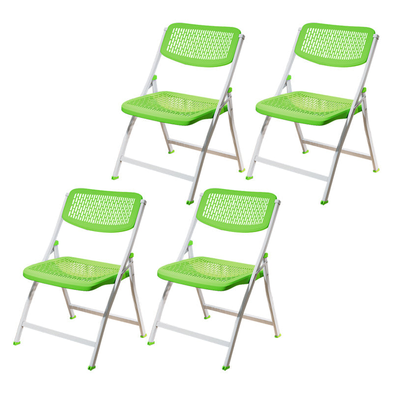 Modern Indoor-Outdoor Chair Home Metal Folding Open Back Dining Side Chair Green 4 Piece Set Clearhalo ' kitchen&dining_furn' 'Dining Chairs' 'Dining Tables & Seating' 'dining_chair' 'furn' 'furn_dining_chair' 'Furniture' 'furniture_dining_chair' 'Kitchen & Dining Furniture' 'kitchen' 3871639