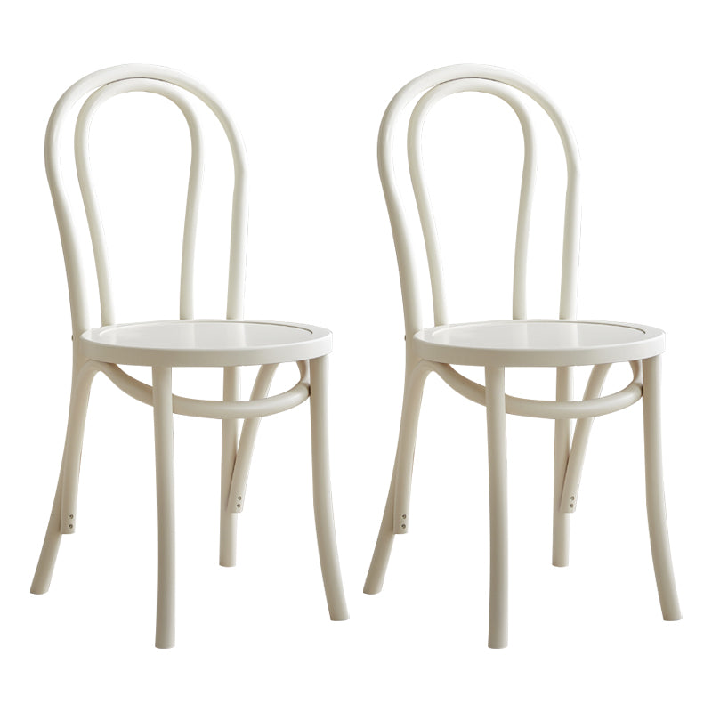 Contemporary Style Beech Wood Chairs Windsor Back Side Kitchen Dining Chairs White Wood 2 Piece Set Clearhalo ' kitchen&dining_furn' 'Dining Chairs' 'Dining Tables & Seating' 'dining_chair' 'furn' 'furn_dining_chair' 'Furniture' 'furniture_dining_chair' 'Kitchen & Dining Furniture' 'kitchen' 3871665