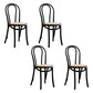 Contemporary Style Beech Wood Chairs Windsor Back Side Kitchen Dining Chairs Black Wicker & Rattan 4 Piece Set Clearhalo ' kitchen&dining_furn' 'Dining Chairs' 'Dining Tables & Seating' 'dining_chair' 'furn' 'furn_dining_chair' 'Furniture' 'furniture_dining_chair' 'Kitchen & Dining Furniture' 'kitchen' 3871681