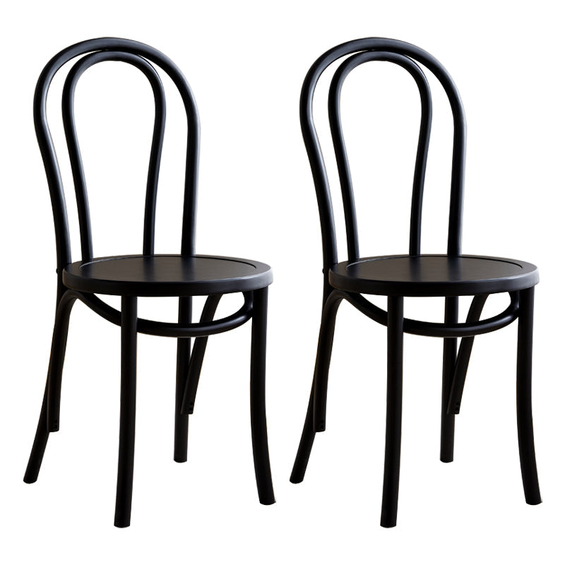 Contemporary Style Beech Wood Chairs Windsor Back Side Kitchen Dining Chairs Black Wood 2 Piece Set Clearhalo ' kitchen&dining_furn' 'Dining Chairs' 'Dining Tables & Seating' 'dining_chair' 'furn' 'furn_dining_chair' 'Furniture' 'furniture_dining_chair' 'Kitchen & Dining Furniture' 'kitchen' 3871683
