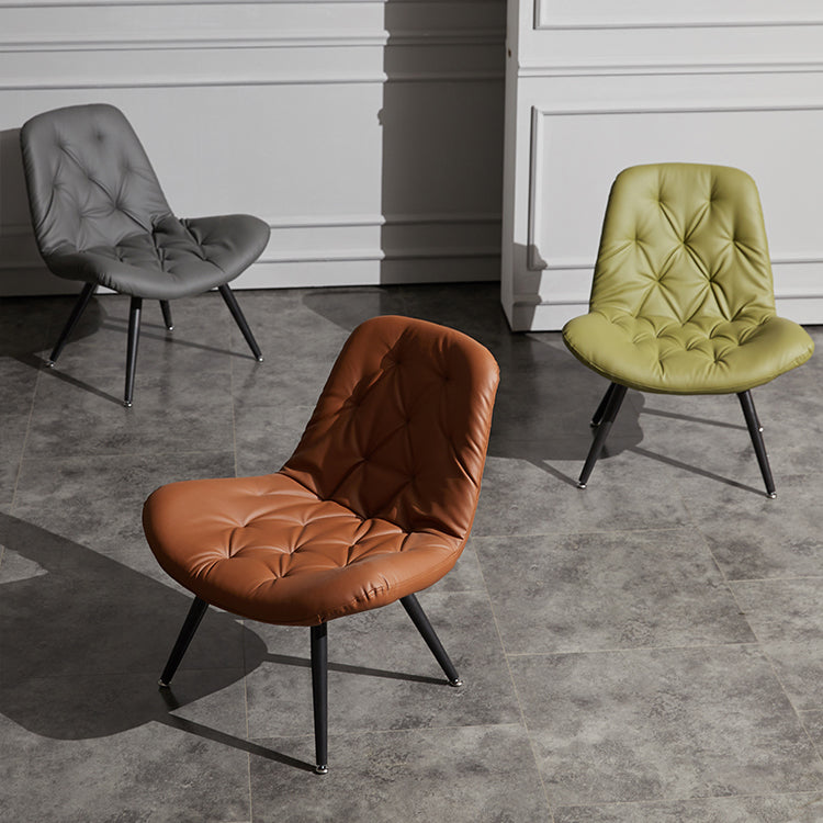 Modern Indoor-Outdoor Chair Metal Home Slipper Upholstered Armless Parsons Chair Clearhalo ' kitchen&dining_furn' 'Dining Chairs' 'Dining Tables & Seating' 'dining_chair' 'furn' 'furn_dining_chair' 'Furniture' 'furniture_dining_chair' 'Kitchen & Dining Furniture' 'kitchen' 3871686