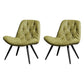 Modern Indoor-Outdoor Chair Metal Home Slipper Upholstered Armless Parsons Chair Green 2 Piece Set Clearhalo ' kitchen&dining_furn' 'Dining Chairs' 'Dining Tables & Seating' 'dining_chair' 'furn' 'furn_dining_chair' 'Furniture' 'furniture_dining_chair' 'Kitchen & Dining Furniture' 'kitchen' 3871688