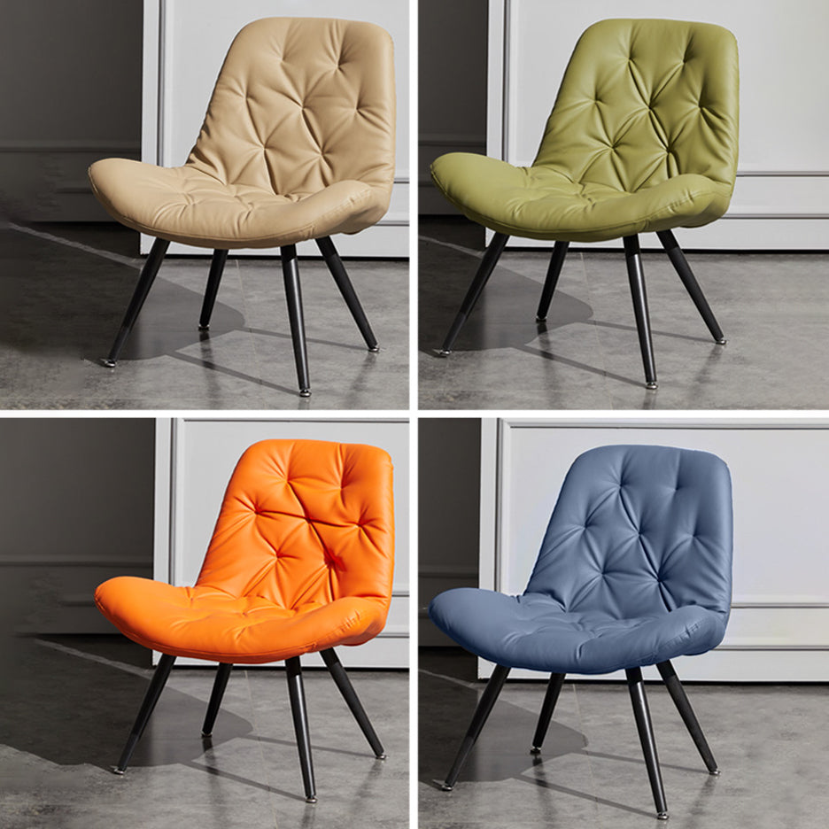 Modern Indoor-Outdoor Chair Metal Home Slipper Upholstered Armless Parsons Chair Clearhalo ' kitchen&dining_furn' 'Dining Chairs' 'Dining Tables & Seating' 'dining_chair' 'furn' 'furn_dining_chair' 'Furniture' 'furniture_dining_chair' 'Kitchen & Dining Furniture' 'kitchen' 3871693