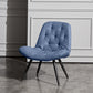 Modern Indoor-Outdoor Chair Metal Home Slipper Upholstered Armless Parsons Chair Blue 1 Piece Clearhalo ' kitchen&dining_furn' 'Dining Chairs' 'Dining Tables & Seating' 'dining_chair' 'furn' 'furn_dining_chair' 'Furniture' 'furniture_dining_chair' 'Kitchen & Dining Furniture' 'kitchen' 3871698
