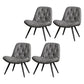 Modern Indoor-Outdoor Chair Metal Home Slipper Upholstered Armless Parsons Chair Grey 4 Piece Set Clearhalo ' kitchen&dining_furn' 'Dining Chairs' 'Dining Tables & Seating' 'dining_chair' 'furn' 'furn_dining_chair' 'Furniture' 'furniture_dining_chair' 'Kitchen & Dining Furniture' 'kitchen' 3871710