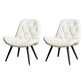 Modern Indoor-Outdoor Chair Metal Home Slipper Upholstered Armless Parsons Chair White 2 Piece Set Clearhalo ' kitchen&dining_furn' 'Dining Chairs' 'Dining Tables & Seating' 'dining_chair' 'furn' 'furn_dining_chair' 'Furniture' 'furniture_dining_chair' 'Kitchen & Dining Furniture' 'kitchen' 3871715