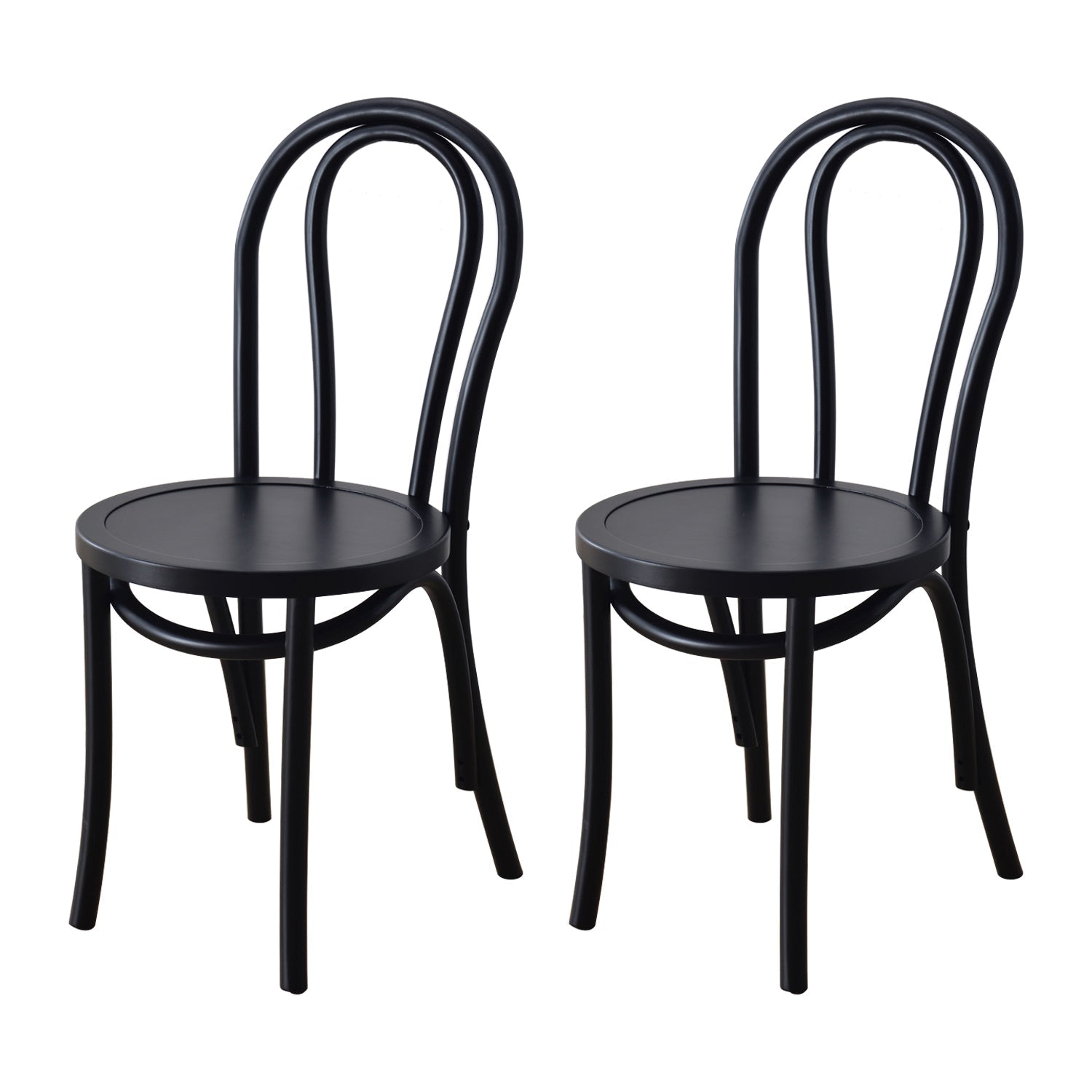 Contemporary Style Solid Wood Chair Windsor Back Side Kitchen Dining Chairs Black Wood 2 Piece Set Clearhalo ' kitchen&dining_furn' 'Dining Chairs' 'Dining Tables & Seating' 'dining_chair' 'furn' 'furn_dining_chair' 'Furniture' 'furniture_dining_chair' 'Kitchen & Dining Furniture' 'kitchen' 3871724
