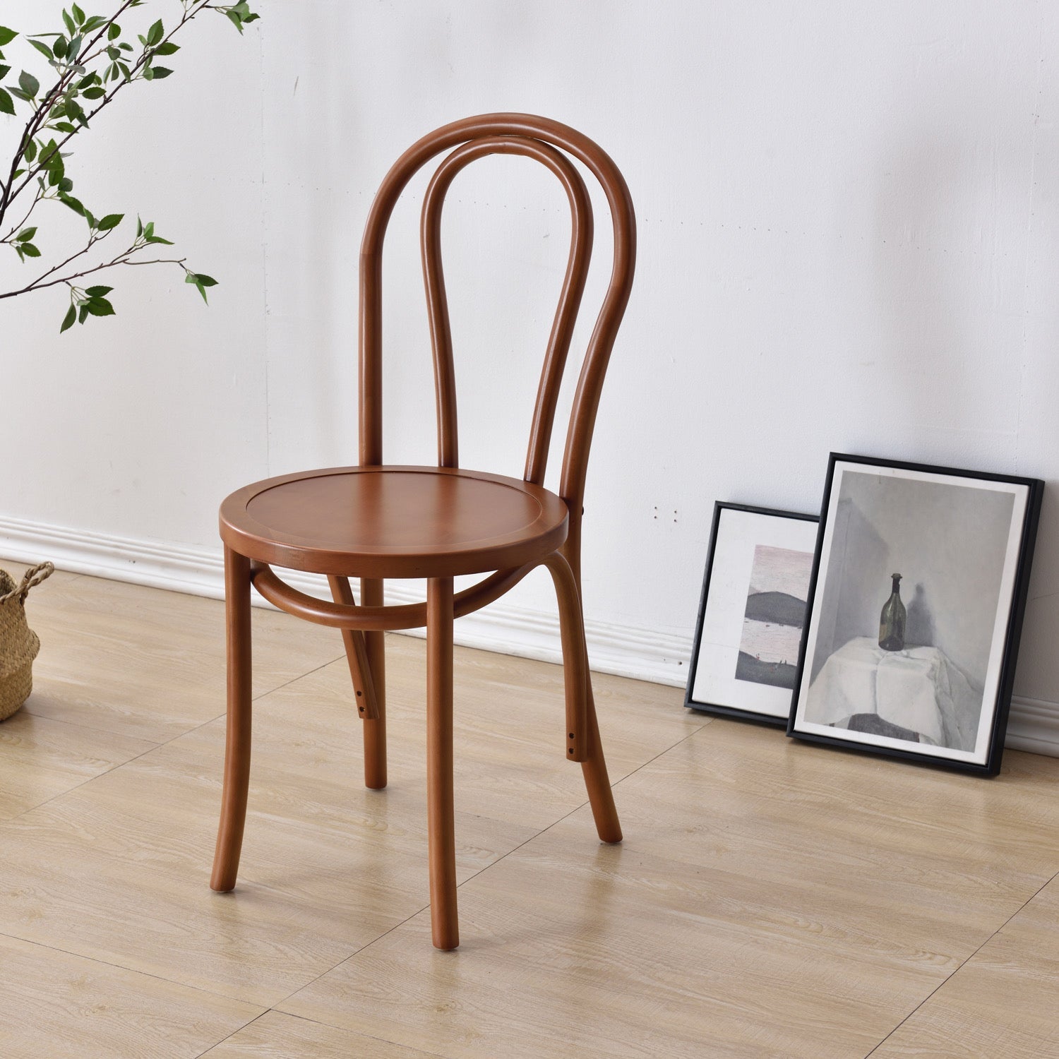 Contemporary Style Solid Wood Chair Windsor Back Side Kitchen Dining Chairs Walnut Wood 1 Piece Clearhalo ' kitchen&dining_furn' 'Dining Chairs' 'Dining Tables & Seating' 'dining_chair' 'furn' 'furn_dining_chair' 'Furniture' 'furniture_dining_chair' 'Kitchen & Dining Furniture' 'kitchen' 3871734