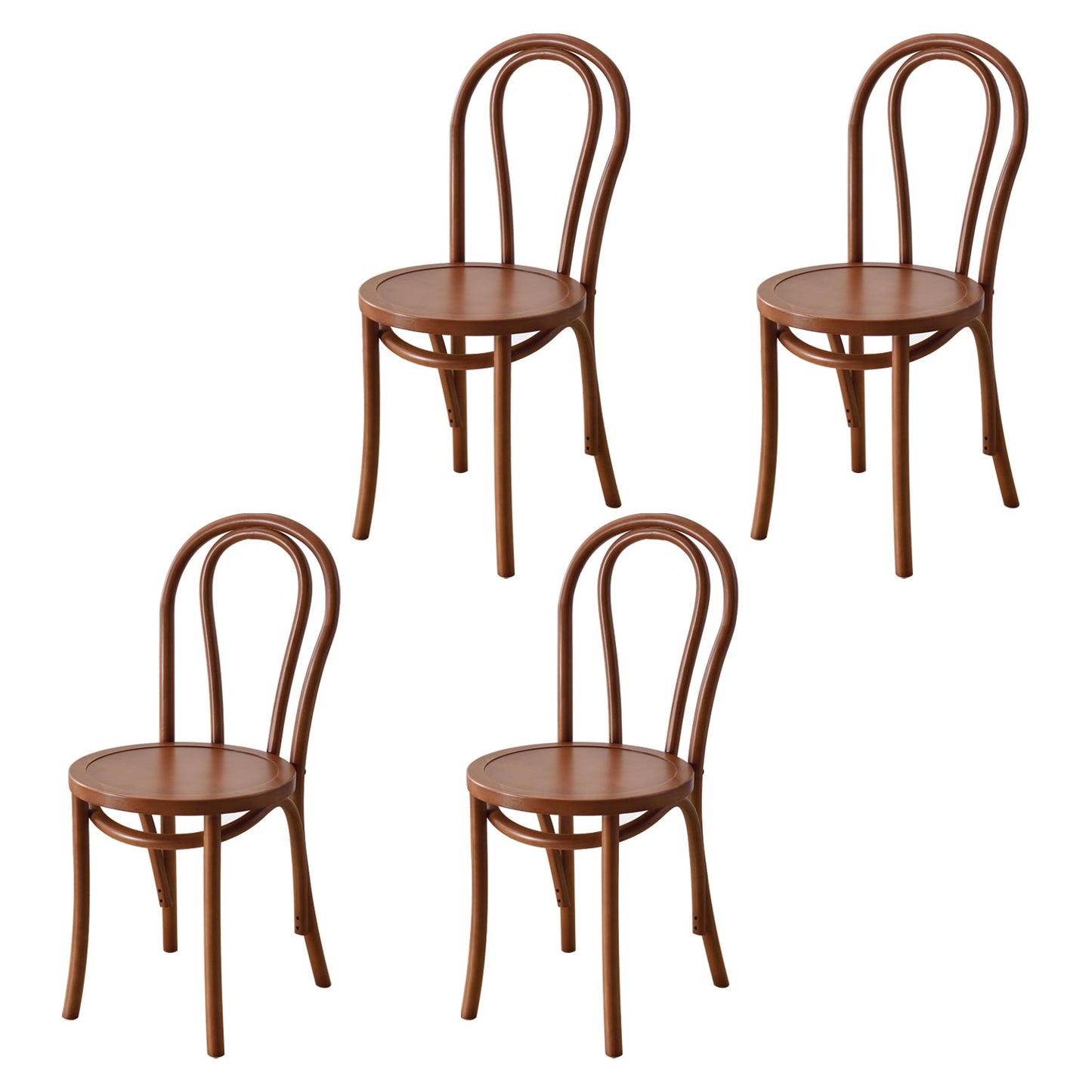 Contemporary Style Solid Wood Chair Windsor Back Side Kitchen Dining Chairs Walnut Wood 4 Piece Set Clearhalo ' kitchen&dining_furn' 'Dining Chairs' 'Dining Tables & Seating' 'dining_chair' 'furn' 'furn_dining_chair' 'Furniture' 'furniture_dining_chair' 'Kitchen & Dining Furniture' 'kitchen' 3871737
