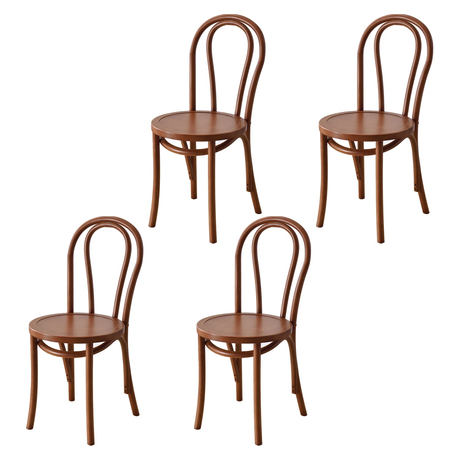 Contemporary Style Solid Wood Chair Windsor Back Side Kitchen Dining Chairs Walnut Wood 4 Piece Set Clearhalo ' kitchen&dining_furn' 'Dining Chairs' 'Dining Tables & Seating' 'dining_chair' 'furn' 'furn_dining_chair' 'Furniture' 'furniture_dining_chair' 'Kitchen & Dining Furniture' 'kitchen' 3871737