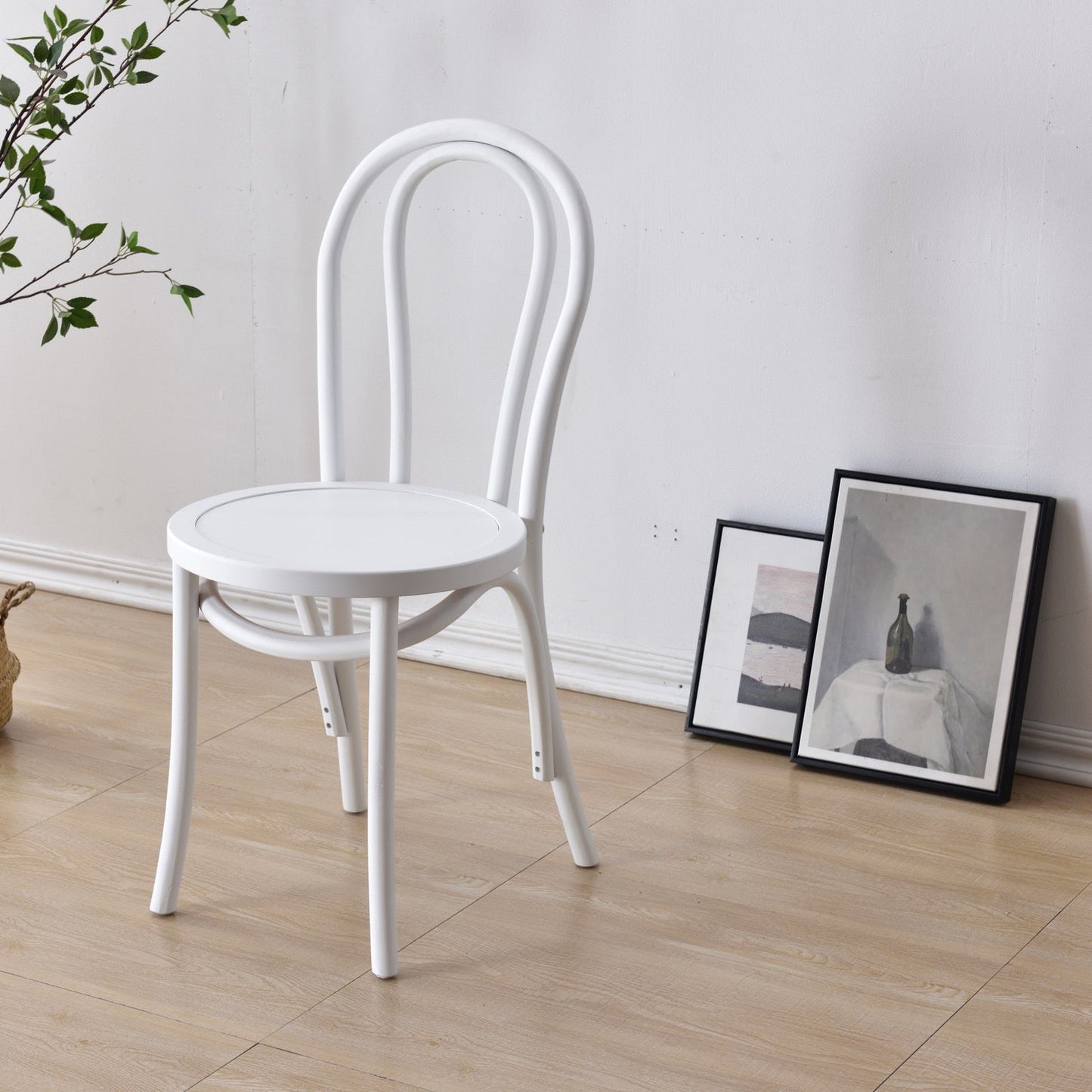Contemporary Style Solid Wood Chair Windsor Back Side Kitchen Dining Chairs White Wood 1 Piece Clearhalo ' kitchen&dining_furn' 'Dining Chairs' 'Dining Tables & Seating' 'dining_chair' 'furn' 'furn_dining_chair' 'Furniture' 'furniture_dining_chair' 'Kitchen & Dining Furniture' 'kitchen' 3871751