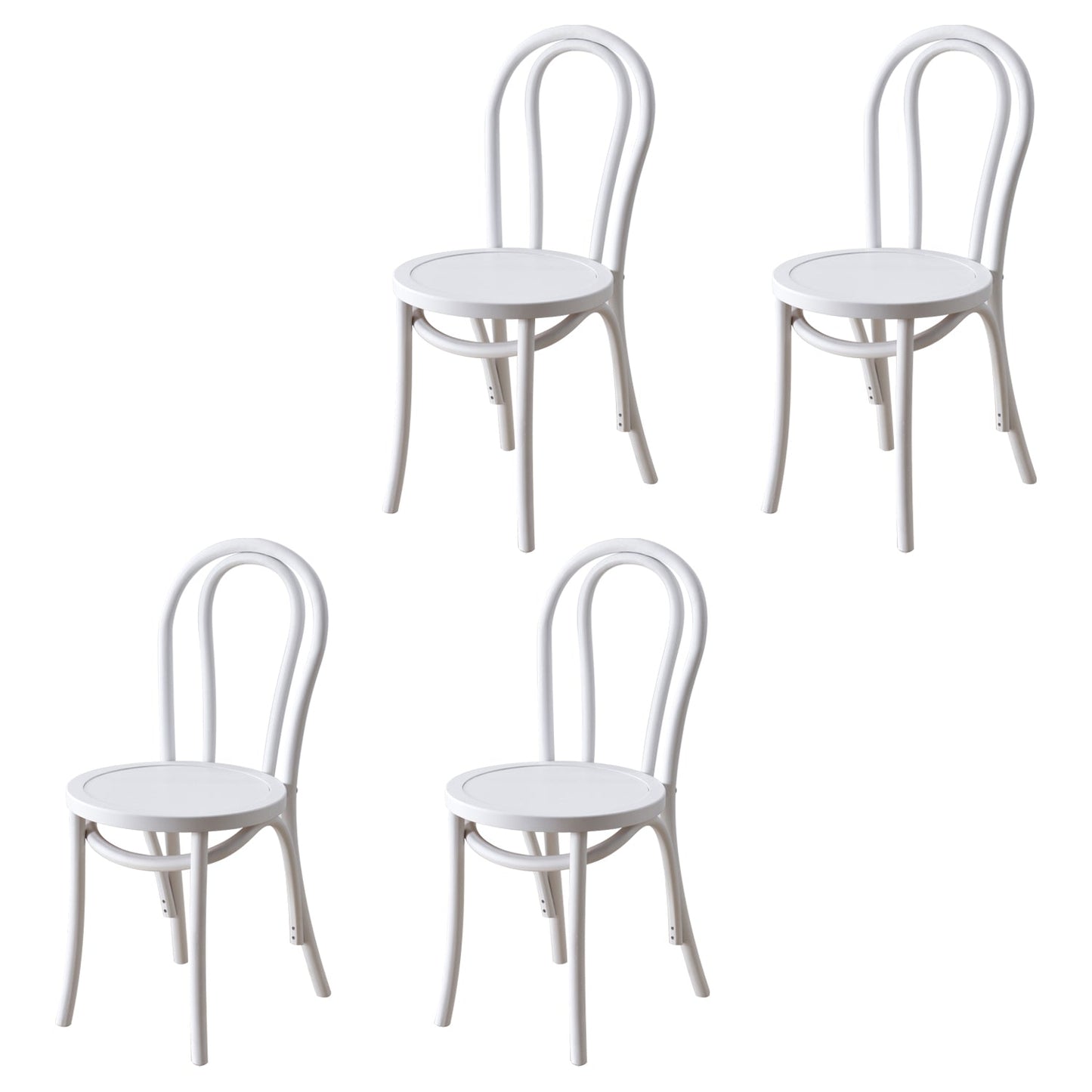 Contemporary Style Solid Wood Chair Windsor Back Side Kitchen Dining Chairs White Wood 4 Piece Set Clearhalo ' kitchen&dining_furn' 'Dining Chairs' 'Dining Tables & Seating' 'dining_chair' 'furn' 'furn_dining_chair' 'Furniture' 'furniture_dining_chair' 'Kitchen & Dining Furniture' 'kitchen' 3871753