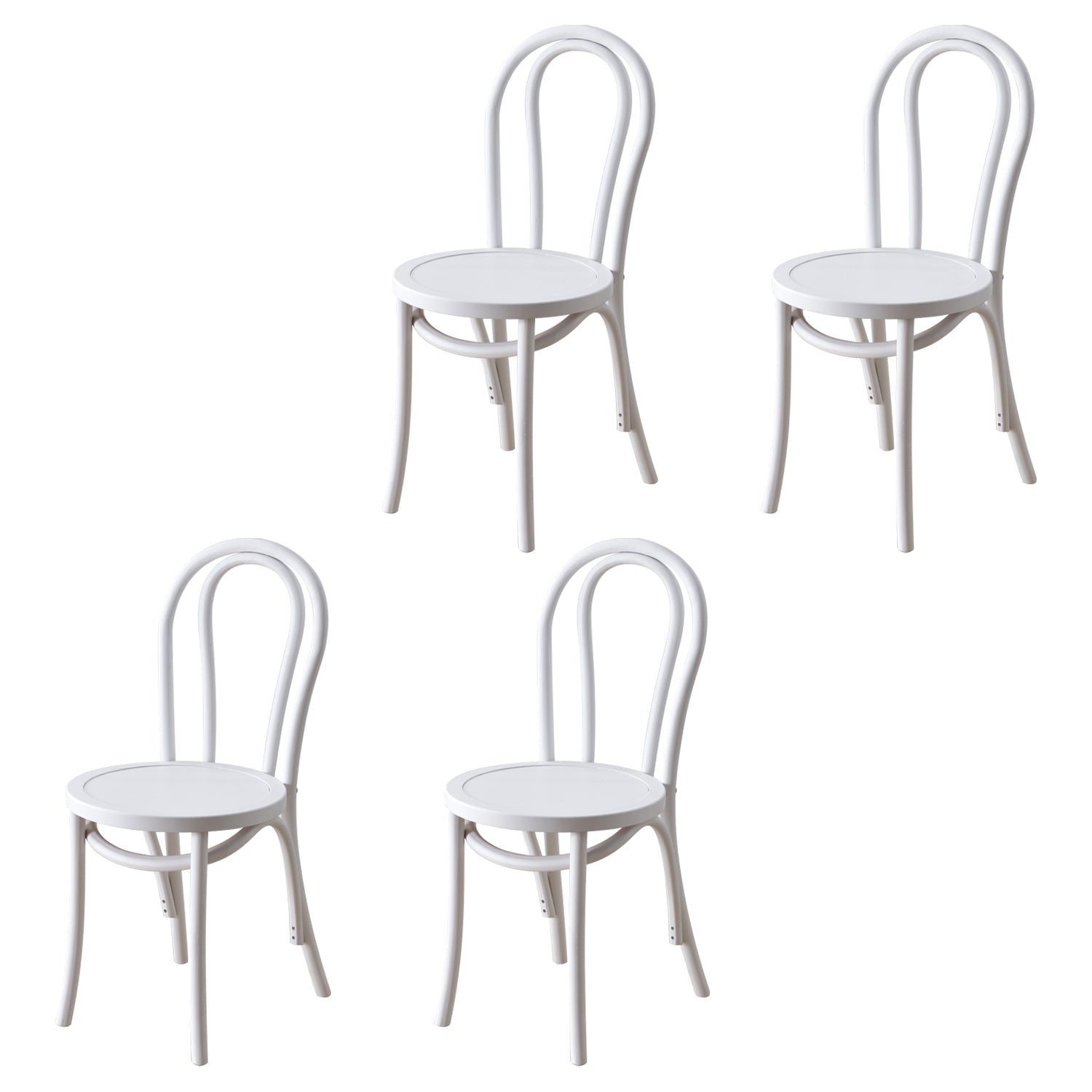 Contemporary Style Solid Wood Chair Windsor Back Side Kitchen Dining Chairs White Wood 4 Piece Set Clearhalo ' kitchen&dining_furn' 'Dining Chairs' 'Dining Tables & Seating' 'dining_chair' 'furn' 'furn_dining_chair' 'Furniture' 'furniture_dining_chair' 'Kitchen & Dining Furniture' 'kitchen' 3871753