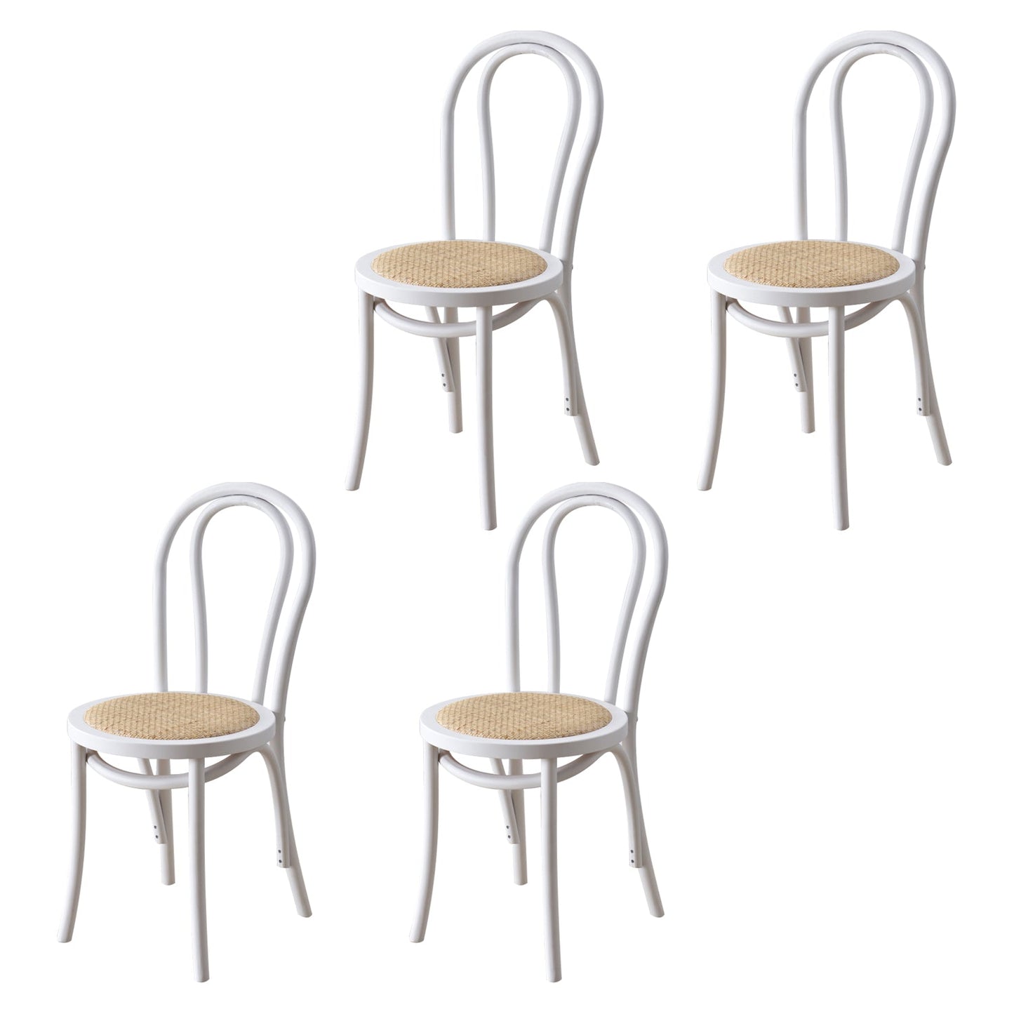 Contemporary Style Solid Wood Chair Windsor Back Side Kitchen Dining Chairs White Wicker & Rattan 4 Piece Set Clearhalo ' kitchen&dining_furn' 'Dining Chairs' 'Dining Tables & Seating' 'dining_chair' 'furn' 'furn_dining_chair' 'Furniture' 'furniture_dining_chair' 'Kitchen & Dining Furniture' 'kitchen' 3871759