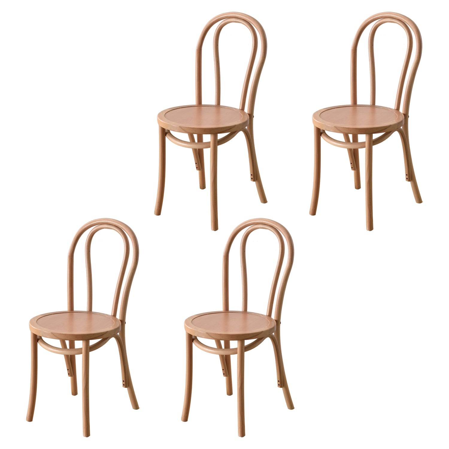 Contemporary Style Solid Wood Chair Windsor Back Side Kitchen Dining Chairs Wood Wood 4 Piece Set Clearhalo ' kitchen&dining_furn' 'Dining Chairs' 'Dining Tables & Seating' 'dining_chair' 'furn' 'furn_dining_chair' 'Furniture' 'furniture_dining_chair' 'Kitchen & Dining Furniture' 'kitchen' 3871762