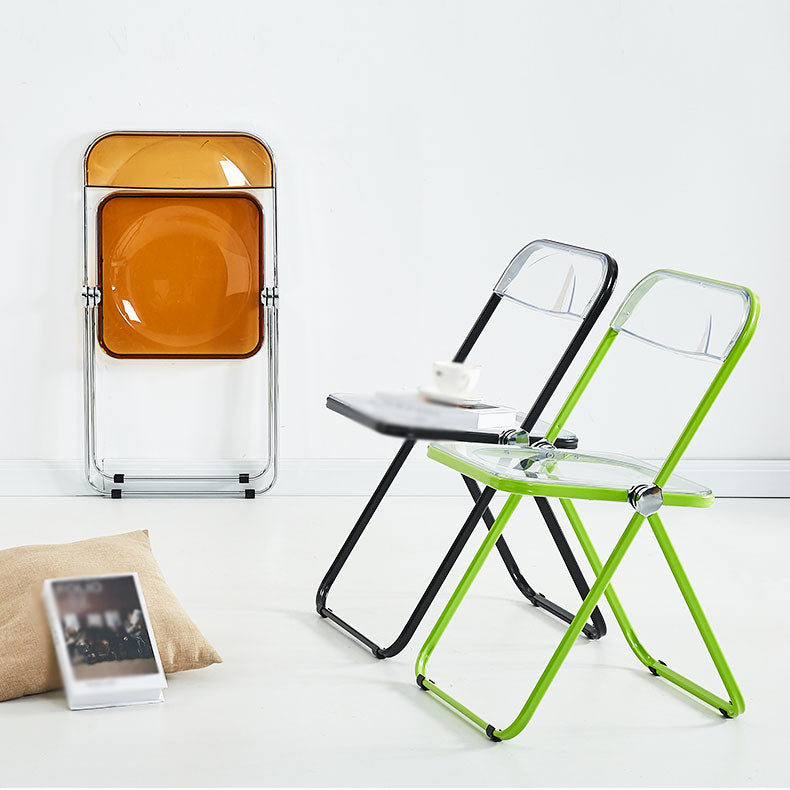 Contemporary Metal Home Side Chair Folding Open Back Dining Side Chair Clearhalo ' kitchen&dining_furn' 'Dining Chairs' 'Dining Tables & Seating' 'dining_chair' 'furn' 'furn_dining_chair' 'Furniture' 'furniture_dining_chair' 'Kitchen & Dining Furniture' 'kitchen' 3871768