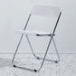 Contemporary Metal Home Side Chair Folding Open Back Dining Side Chair White 1 Piece Clearhalo ' kitchen&dining_furn' 'Dining Chairs' 'Dining Tables & Seating' 'dining_chair' 'furn' 'furn_dining_chair' 'Furniture' 'furniture_dining_chair' 'Kitchen & Dining Furniture' 'kitchen' 3871781