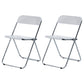 Contemporary Metal Home Side Chair Folding Open Back Dining Side Chair White 2 Piece Set Clearhalo ' kitchen&dining_furn' 'Dining Chairs' 'Dining Tables & Seating' 'dining_chair' 'furn' 'furn_dining_chair' 'Furniture' 'furniture_dining_chair' 'Kitchen & Dining Furniture' 'kitchen' 3871782