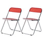 Contemporary Metal Home Side Chair Folding Open Back Dining Side Chair Red 2 Piece Set Clearhalo ' kitchen&dining_furn' 'Dining Chairs' 'Dining Tables & Seating' 'dining_chair' 'furn' 'furn_dining_chair' 'Furniture' 'furniture_dining_chair' 'Kitchen & Dining Furniture' 'kitchen' 3871785