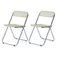 Contemporary Metal Home Side Chair Folding Open Back Dining Side Chair Yellow 2 Piece Set Clearhalo ' kitchen&dining_furn' 'Dining Chairs' 'Dining Tables & Seating' 'dining_chair' 'furn' 'furn_dining_chair' 'Furniture' 'furniture_dining_chair' 'Kitchen & Dining Furniture' 'kitchen' 3871791