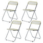 Contemporary Metal Home Side Chair Folding Open Back Dining Side Chair Yellow 4 Piece Set Clearhalo ' kitchen&dining_furn' 'Dining Chairs' 'Dining Tables & Seating' 'dining_chair' 'furn' 'furn_dining_chair' 'Furniture' 'furniture_dining_chair' 'Kitchen & Dining Furniture' 'kitchen' 3871792
