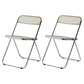 Contemporary Metal Home Side Chair Folding Open Back Dining Side Chair Amber 2 Piece Set Clearhalo ' kitchen&dining_furn' 'Dining Chairs' 'Dining Tables & Seating' 'dining_chair' 'furn' 'furn_dining_chair' 'Furniture' 'furniture_dining_chair' 'Kitchen & Dining Furniture' 'kitchen' 3871803