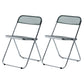 Contemporary Metal Home Side Chair Folding Open Back Dining Side Chair Smoke Gray 2 Piece Set Clearhalo ' kitchen&dining_furn' 'Dining Chairs' 'Dining Tables & Seating' 'dining_chair' 'furn' 'furn_dining_chair' 'Furniture' 'furniture_dining_chair' 'Kitchen & Dining Furniture' 'kitchen' 3871809
