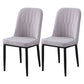 Contemporary Indoor-Outdoor Metal Dining Room Chairs Upholstered Armless Dining Chairs Light Gray 2 Piece Set Black Clearhalo ' kitchen&dining_furn' 'Dining Chairs' 'Dining Tables & Seating' 'dining_chair' 'furn' 'furn_dining_chair' 'Furniture' 'furniture_dining_chair' 'Kitchen & Dining Furniture' 'kitchen' 3871836