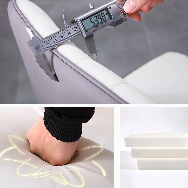 Contemporary Indoor-Outdoor Metal Dining Room Chairs Upholstered Armless Dining Chairs Clearhalo ' kitchen&dining_furn' 'Dining Chairs' 'Dining Tables & Seating' 'dining_chair' 'furn' 'furn_dining_chair' 'Furniture' 'furniture_dining_chair' 'Kitchen & Dining Furniture' 'kitchen' 3871843