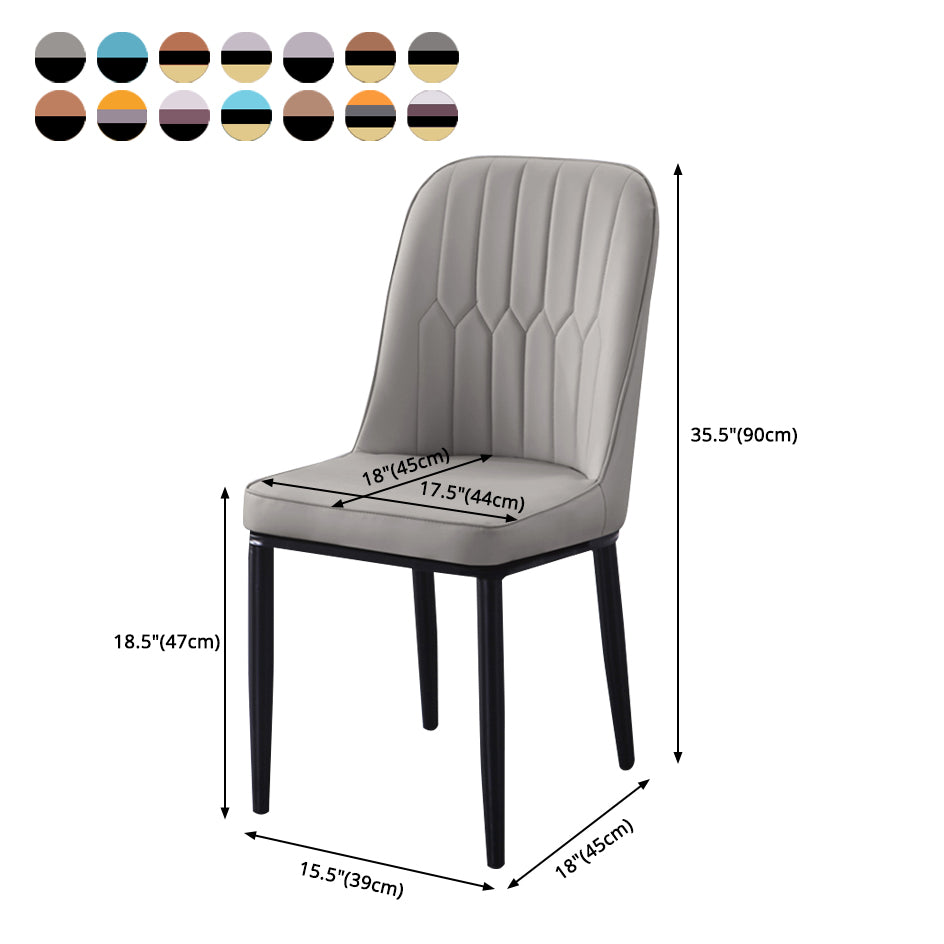 Contemporary Indoor-Outdoor Metal Dining Room Chairs Upholstered Armless Dining Chairs Clearhalo ' kitchen&dining_furn' 'Dining Chairs' 'Dining Tables & Seating' 'dining_chair' 'furn' 'furn_dining_chair' 'Furniture' 'furniture_dining_chair' 'Kitchen & Dining Furniture' 'kitchen' 3871878