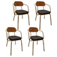 Industrial Style PU Leather Dining Chairs Open Back Dining Armless Side Chairs Black 4 Piece Set Clearhalo ' kitchen&dining_furn' 'Dining Chairs' 'Dining Tables & Seating' 'dining_chair' 'furn' 'furn_dining_chair' 'Furniture' 'furniture_dining_chair' 'Kitchen & Dining Furniture' 'kitchen' 3871902