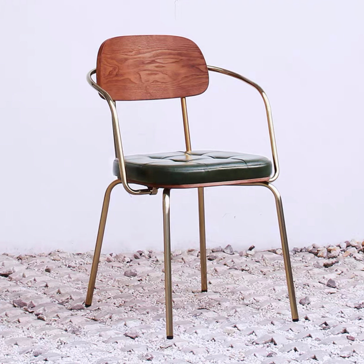 Industrial Style PU Leather Dining Chairs Open Back Dining Armless Side Chairs Green 1 Piece Clearhalo ' kitchen&dining_furn' 'Dining Chairs' 'Dining Tables & Seating' 'dining_chair' 'furn' 'furn_dining_chair' 'Furniture' 'furniture_dining_chair' 'Kitchen & Dining Furniture' 'kitchen' 3871910