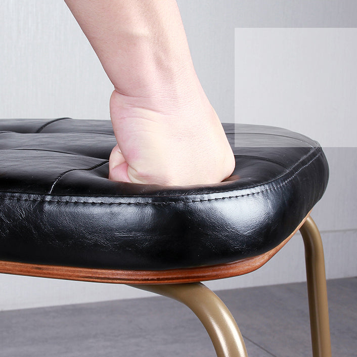 Industrial Style PU Leather Dining Chairs Open Back Dining Armless Side Chairs Clearhalo ' kitchen&dining_furn' 'Dining Chairs' 'Dining Tables & Seating' 'dining_chair' 'furn' 'furn_dining_chair' 'Furniture' 'furniture_dining_chair' 'Kitchen & Dining Furniture' 'kitchen' 3871911