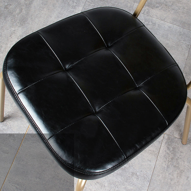 Industrial Style PU Leather Dining Chairs Open Back Dining Armless Side Chairs Clearhalo ' kitchen&dining_furn' 'Dining Chairs' 'Dining Tables & Seating' 'dining_chair' 'furn' 'furn_dining_chair' 'Furniture' 'furniture_dining_chair' 'Kitchen & Dining Furniture' 'kitchen' 3871913