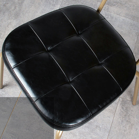 Industrial Style PU Leather Dining Chairs Open Back Dining Armless Side Chairs Clearhalo ' kitchen&dining_furn' 'Dining Chairs' 'Dining Tables & Seating' 'dining_chair' 'furn' 'furn_dining_chair' 'Furniture' 'furniture_dining_chair' 'Kitchen & Dining Furniture' 'kitchen' 3871913