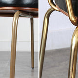 Industrial Style PU Leather Dining Chairs Open Back Dining Armless Side Chairs Clearhalo ' kitchen&dining_furn' 'Dining Chairs' 'Dining Tables & Seating' 'dining_chair' 'furn' 'furn_dining_chair' 'Furniture' 'furniture_dining_chair' 'Kitchen & Dining Furniture' 'kitchen' 3871915