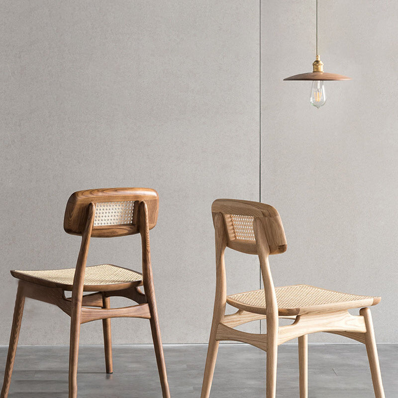 Contemporary Style Oak Wood Chair Kitchen Dining Open Back Side Chairs Clearhalo ' kitchen&dining_furn' 'Dining Chairs' 'Dining Tables & Seating' 'dining_chair' 'furn' 'furn_dining_chair' 'Furniture' 'furniture_dining_chair' 'Kitchen & Dining Furniture' 'kitchen' 3871923