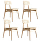 Contemporary Style Oak Wood Chair Kitchen Dining Open Back Side Chairs Wood Wood 4 Piece Set Clearhalo ' kitchen&dining_furn' 'Dining Chairs' 'Dining Tables & Seating' 'dining_chair' 'furn' 'furn_dining_chair' 'Furniture' 'furniture_dining_chair' 'Kitchen & Dining Furniture' 'kitchen' 3871926